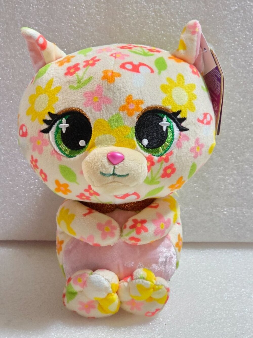 Plushees Pets Gund Gracie Grooves Floral T84500 Squirrel Yellow Tail Plush 8"